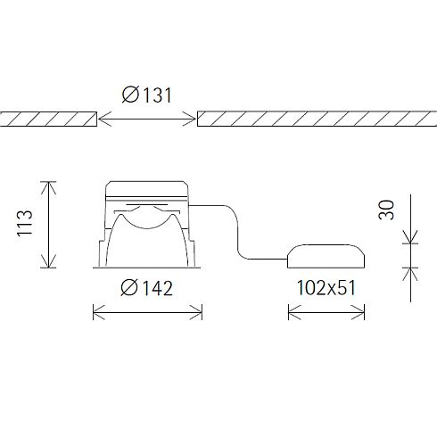 42021.000 QUINTESSENCE Deckeneinbau-Downlight