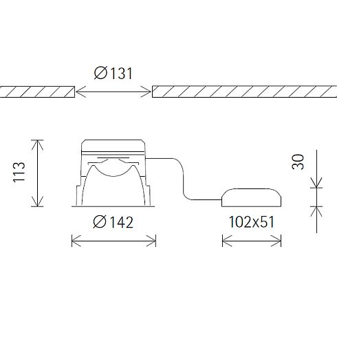 42021.000 QUINTESSENCE Deckeneinbau-Downlight