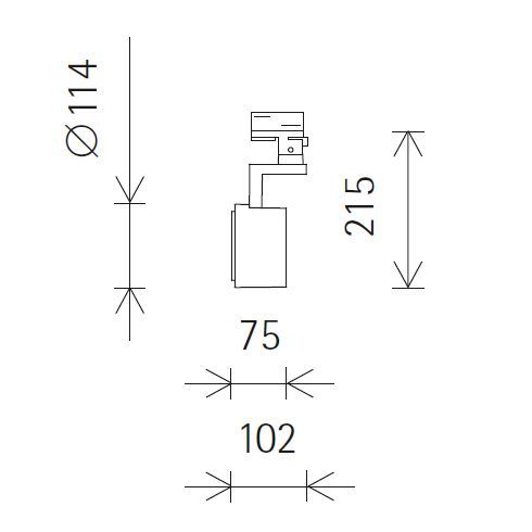 71681.000 PARSCAN silber LED-Strahler für ERCO-3-Ph.-System