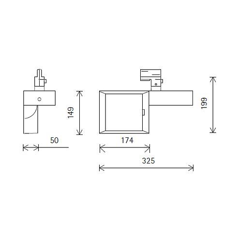 72672.000 OPTON weiß LED-Linsenwandfluter für ERCO-3-Ph.-System