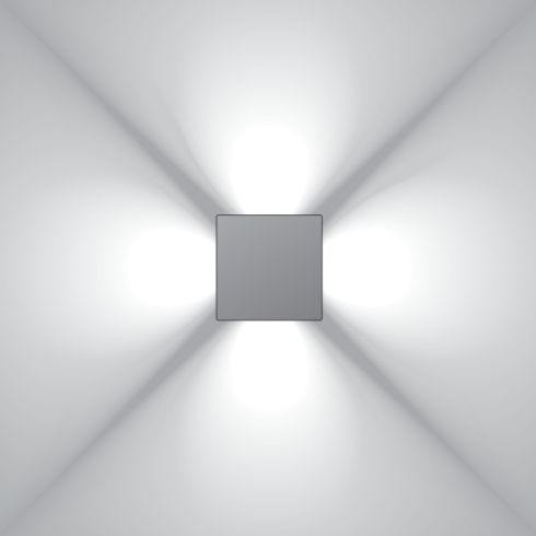 24085WK3 - 4 x 90° Wandleuchte, weiß
