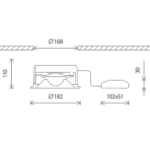 80024.000 SKIM weiß Deckeneinbau-Downlight