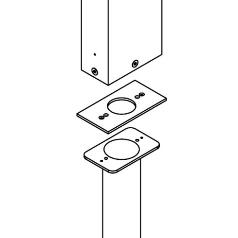 Zubehör - Adapterplatte 9019 für HELESTRA-Pollerleuchten