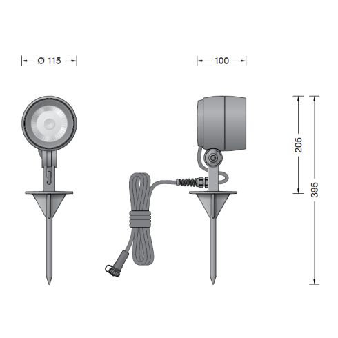 85174K3 - BEGA UniLink® Ortsveränderlicher Leistungsscheinwerfer, grafit
