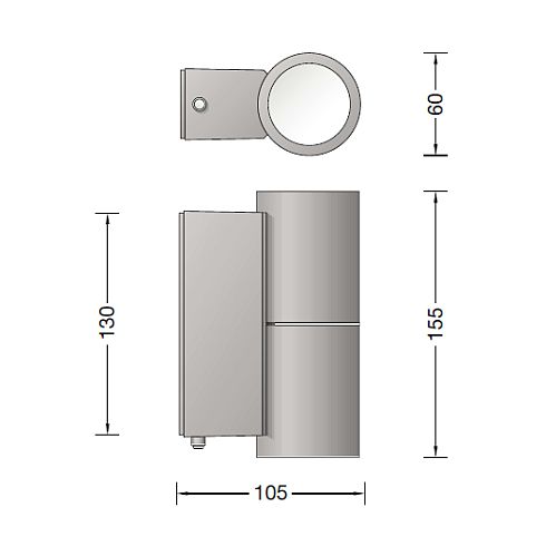 66649K3 LED-Wandleuchte, grafit