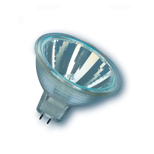 NV-Halogen-Reflektorlampe mit Scheibe EcoPlus QR-CBC51 / 50 W / 24° / Sockel GU5,3