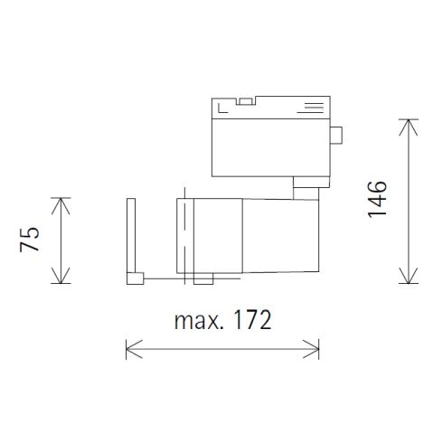 74271.000 POLLUX weiß Konturenstrahler für ERCO-3-Ph.-System