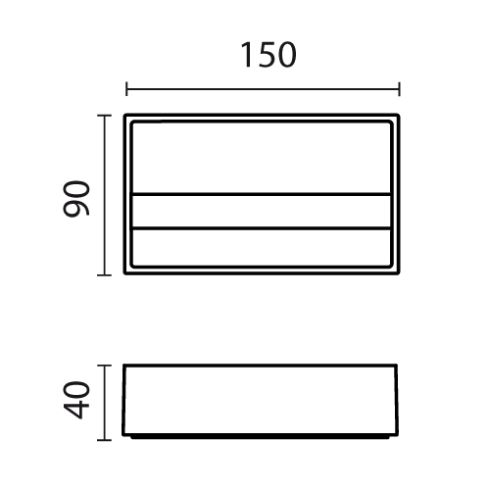 SHAPE grau Akzentbeleuchtung für Fensterlaibungen und Nischen