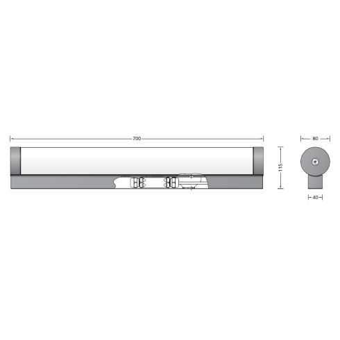 24592K3 LED-Wandleuchte, grafit