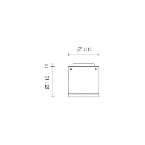 MINILOFT SQUARE grau LED-Deckenanbauleuchte