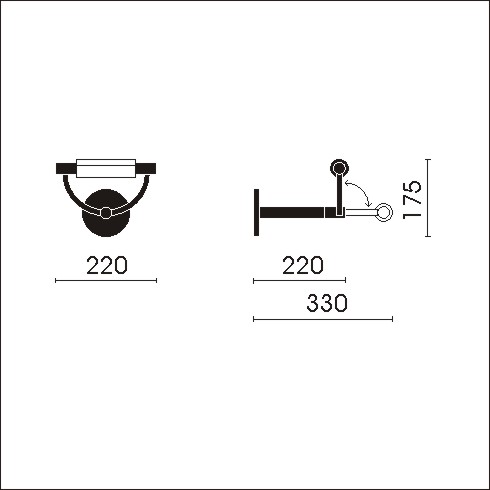 Gradi soffitto ¦ parete retinato Decken-/ Wandleuchte, chrom