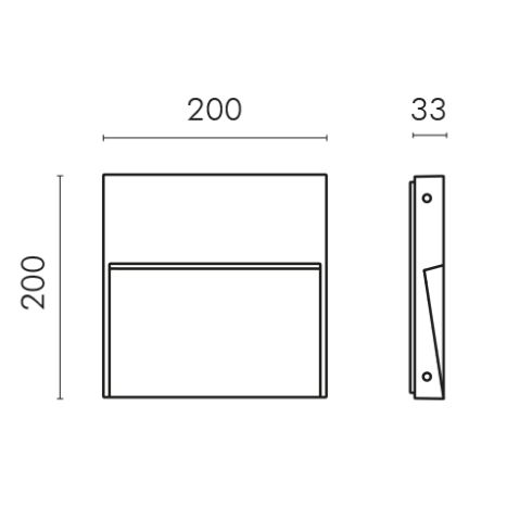 SKILL WOOD SQUARE 200 bronze LED-Wandanbauleuchte