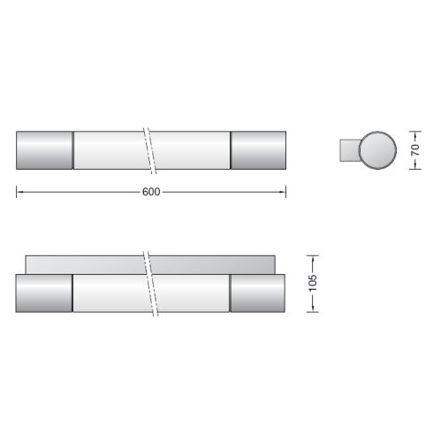 23253.2K3 LED-Wandleuchte, edelstahl