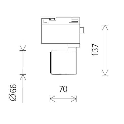 72304.000 POLLUX weiß LED-Strahler für ERCO-3-Ph.-System