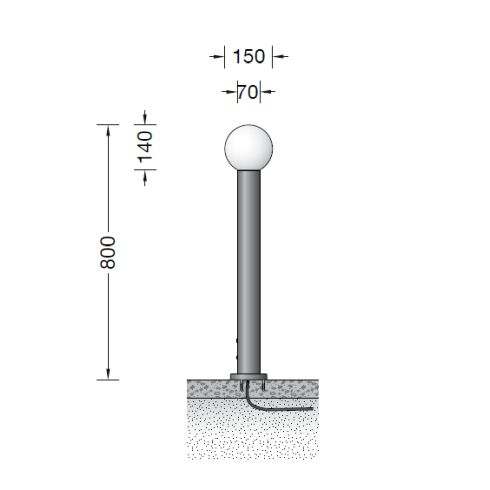 77224BK3 Garten- und Wegeleuchte, bronze