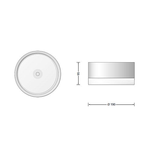 50570.1K3 LED-Deckenleuchte, weiß