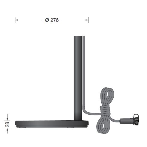 84912K3 - BEGA UniLink® Ortsveränderliche Gartenleuchte, grafit