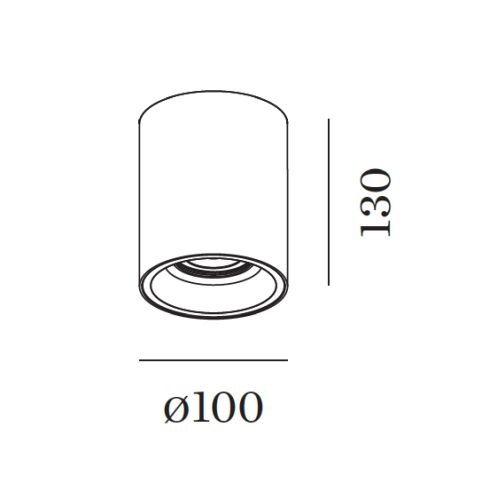 SOLID 1.0 3000K LED-Deckenleuchte, schwarz - gold