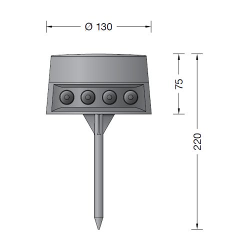 13566 - BEGA Plug & Play 48V Smart Tower mit Anschlussleitung und Netzstecker