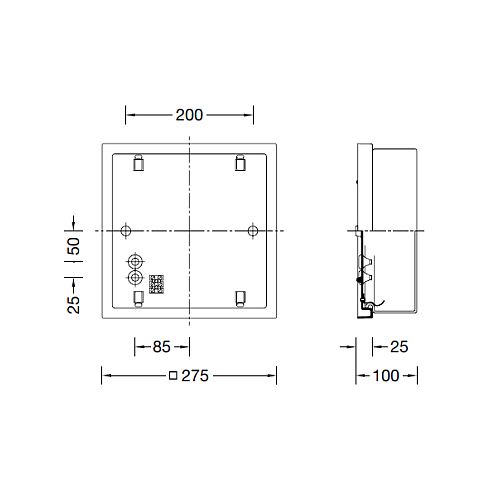 33035K3 QUADRAT Decken-/ Wandleuchte - Lichtbaustein®