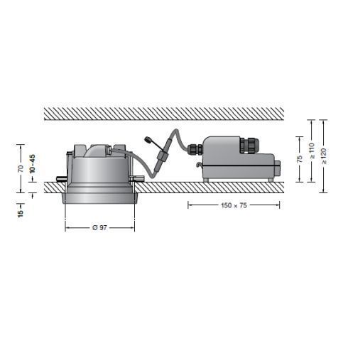 24633WK3 Deckeneinbauleuchte · Tiefstrahler, weiß