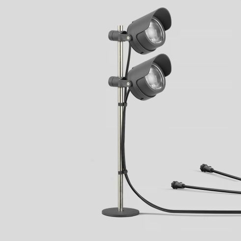 85105K3 - BEGA UniLink® Play 48V Ortsveränderlicher Gartenscheinwerfer, grafit