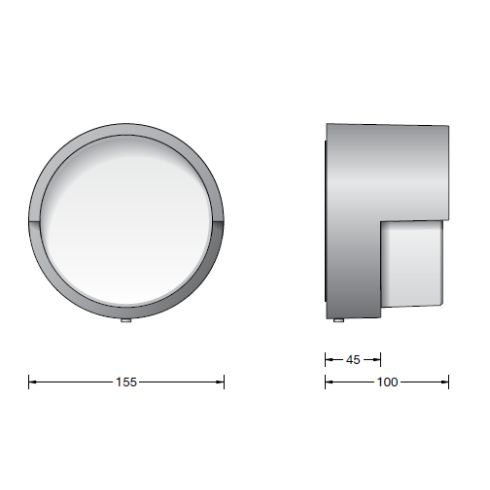 33507AK3 LED-Wandleuchte, silber