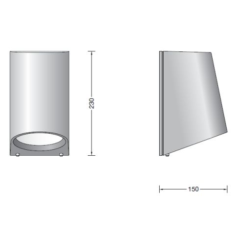 24503K3 LED-Wandleuchte, grafit