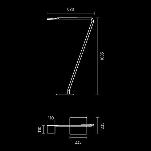 Roxxane Home LED-Steh-/ Leseleuchte 2700K, dark bronze