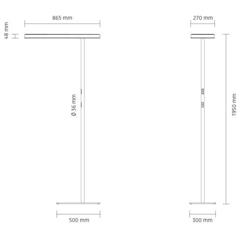 Office Air 2.0 POWER eloxiert LED-Stehleuchte 4000K