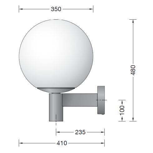 66165K3 Wandleuchte, grafit