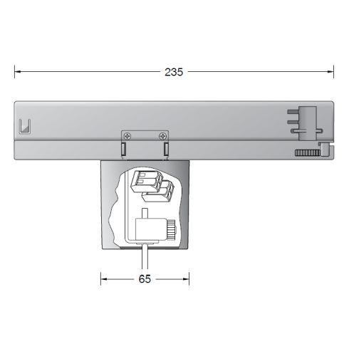 13221 Stromschienenadapter samtschwarz für BEGA Systempendelleuchten