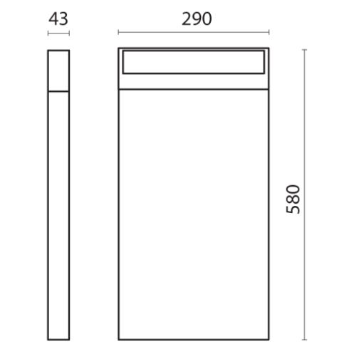 COOL 580 weiß LED-Pollerleuchte