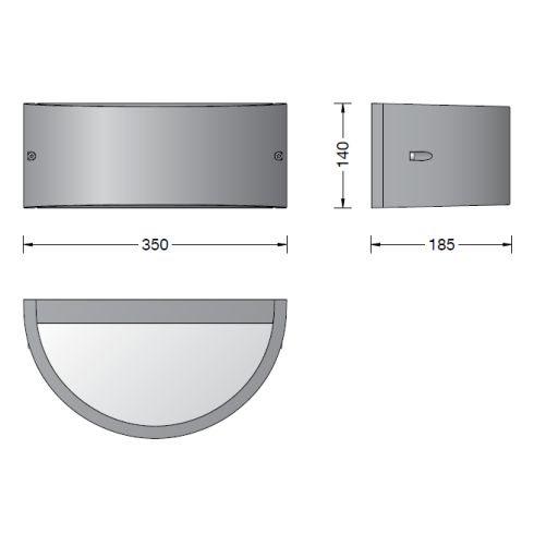 33345K3 Wandleuchte, grafit