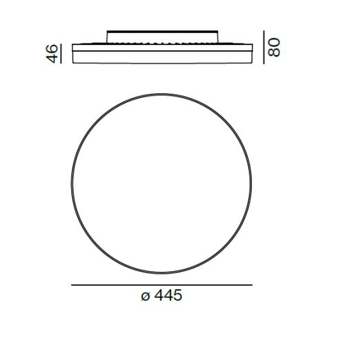 SONO 450 IP54 SURFACE Decken-/ Wandanbauleuchte