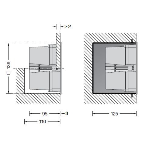 24210AK3 Wand-/ Deckeneinbauleuchte, silber