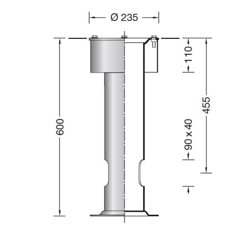 Zubehör - 70897 Erdstück für BEGA-Pollerleuchten