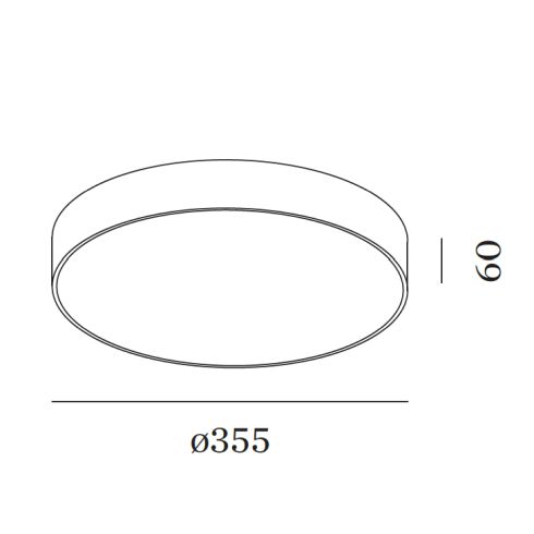 ROBY 3.5 2700K Deckenanbauleuchte, schwarz