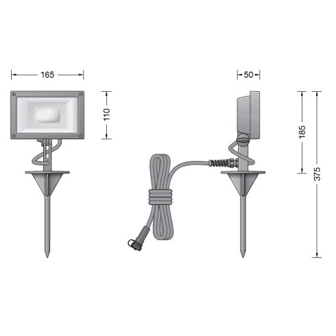 84824K3 - BEGA UniLink Ortsveränderlicher Gartenscheinwerfer, grafit