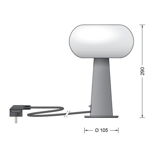 51444.8K3 Tischleuchte, samtblau