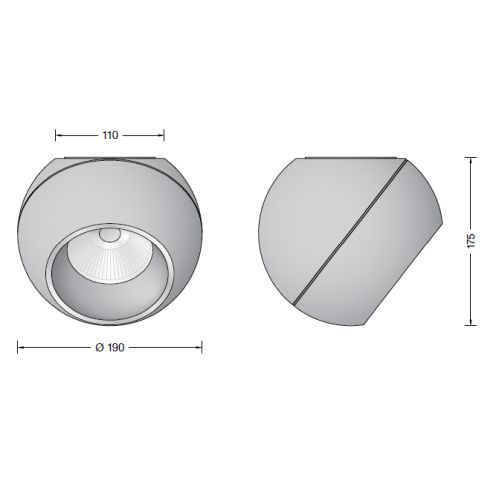 50850.2K3 - STUDIO LINE LED-Deckenleuchte, aluminium
