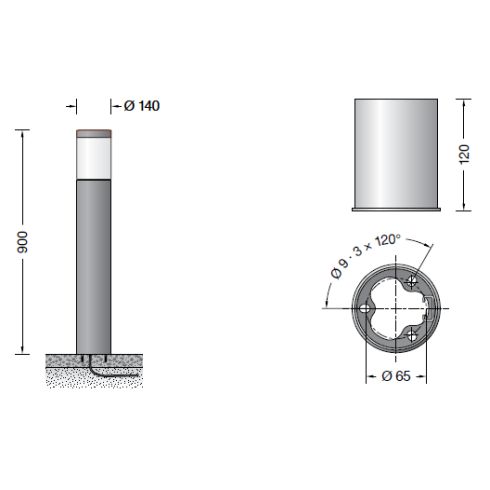 84418AK4 Garten- und Wegeleuchte, silber