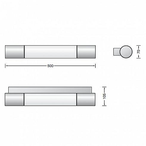 23250.3K3 LED-Wandleuchte, chrom