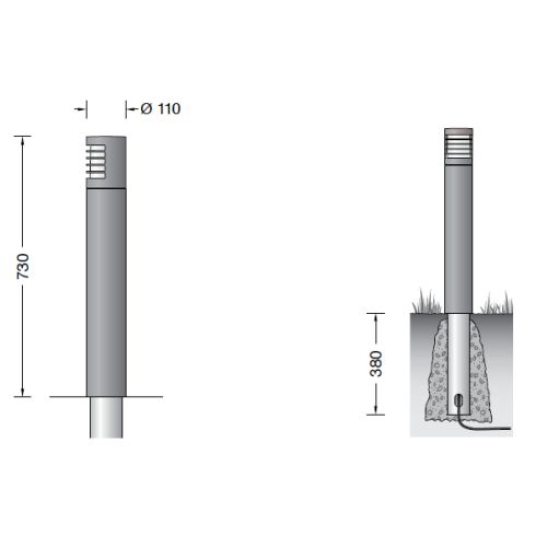 84316AK3 Garten- und Wegeleuchte, silber