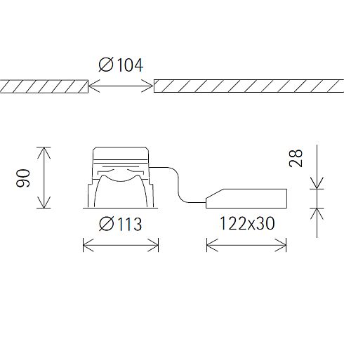 42020.000 QUINTESSENCE Deckeneinbau-Downlight