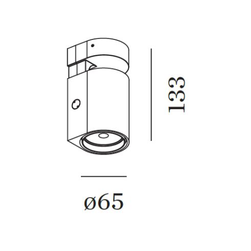 SQUBE ON BASE 2.0 3000K LED-Deckenstrahler, schwarz