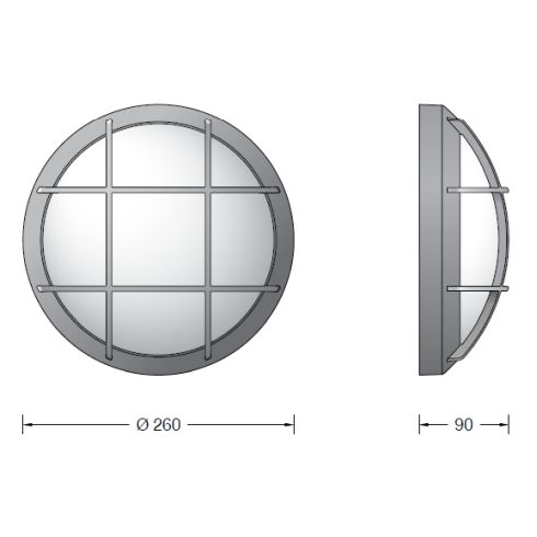 24173A Decken-/ Wandleuchte, silber