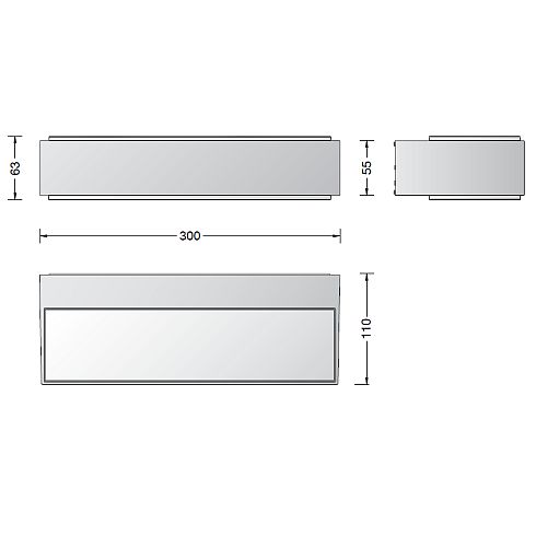 12278.4K3 LED-Wandleuchte, palladium