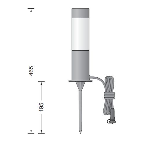 84920K3 - BEGA UniLink Ortsveränderliche Gartenleuchte, grafit