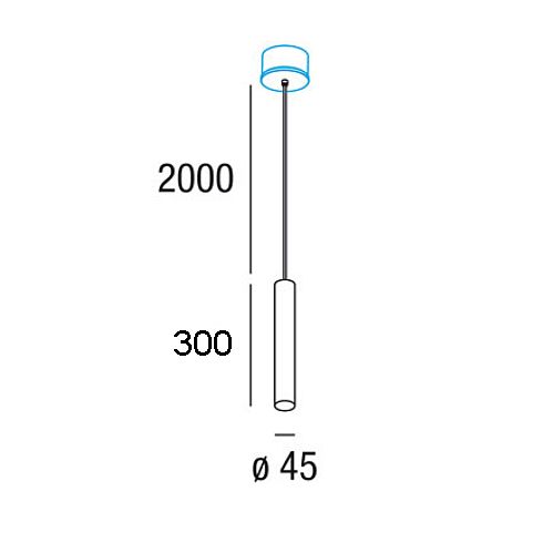 TULA MICRO 300 LED-Pendelleuchte, chrom